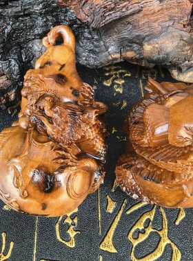 2026雷枣木龙葫芦挂坠天然老料枣木吊坠吉祥物手把件链挂件男女