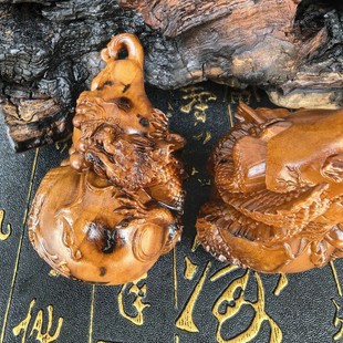 2026雷枣木龙葫芦挂坠天然老料枣木吊坠吉祥物手把件链挂件男女