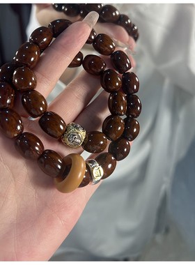 2026紫金鼠菩提手串双圈光珠男实心籽绕指柔文玩佛珠菩提子盘玩原