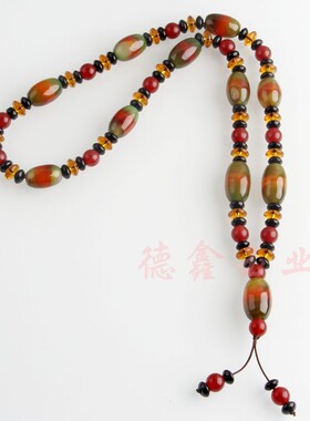 2026红玛瑙项链长款毛衣链勒子天珠毛衣链 竹节缠丝玛瑙 景区玉器