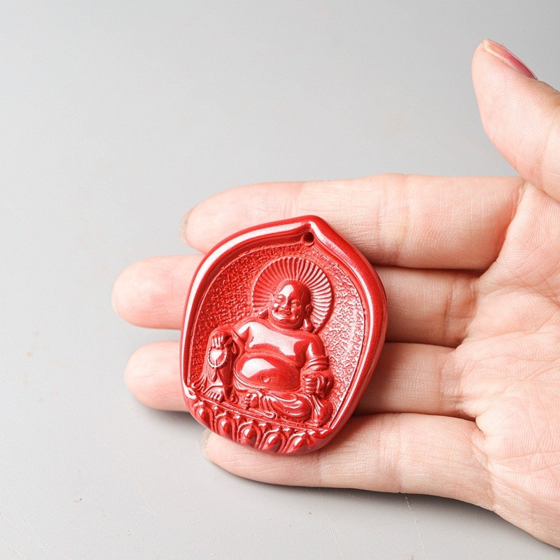 2026朱砂吊坠男女款帝王砂禅弥勒佛宝宝佛观音坠子挂饰品坠饰禅意