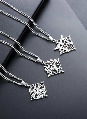 2026原神钛钢稻妻国标项链男潮流时尚轻奢百搭个性简约设计礼物饰