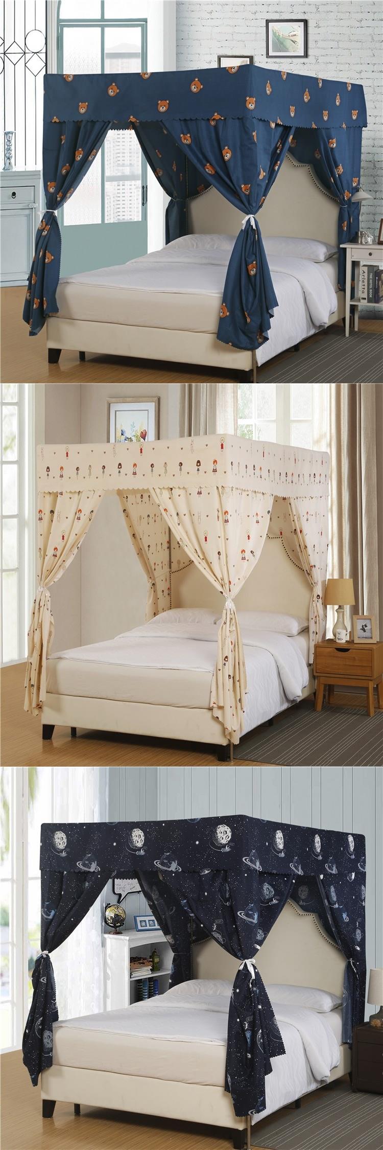Rèm gió lớn 1,8 ấm áp khép kín rèm cửa đầy đủ màn chống muỗi 1.a5 giường vải 幔 nhà / tùy chỉnh / bóng râm 2 m - Bed Skirts & Valances rèm giường ký túc
