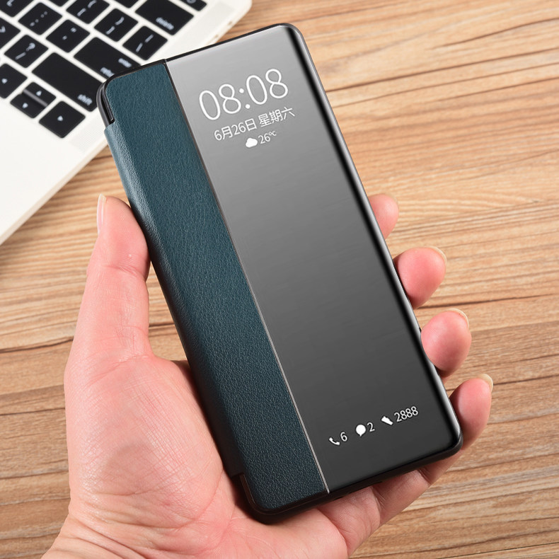 适用华为畅享70x手机壳翻盖式透明视窗素皮畅享70x尊享版保护套全包镜头防摔畅享70X活力版硅胶软壳简约商务