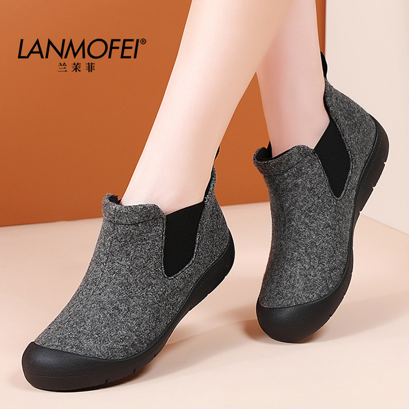 靴子2025新款爆款秋冬高级感妈妈高帮加绒棉鞋休闲软底靴鞋女短靴,女鞋,时装靴,淘宝优惠券,粉丝福利购,淘宝优惠卷