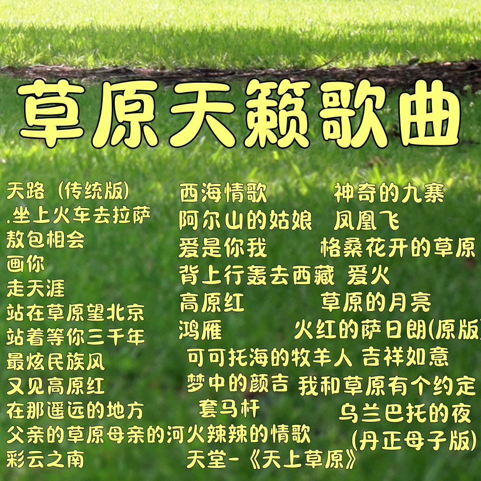 经典草原歌曲音乐高原情歌藏歌天籁之音金曲音频mp3优盘