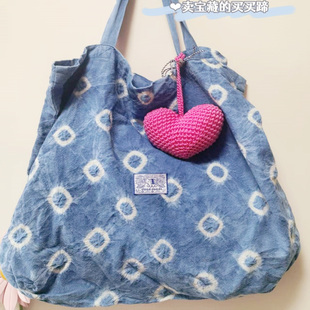 国内现货 泰国网红潮牌goodgoods棉麻扎染大购物环保帆布单肩女包