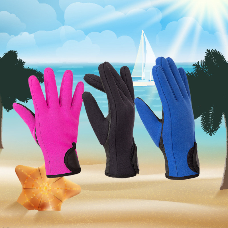 浮潜游泳手套R防滑保暖冲浪骑行手套2mm厚沙滩潜水钓鱼滑雪手套