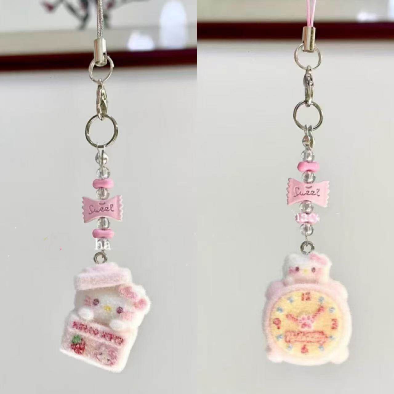 新款卡通可爱植绒立体树脂手机链