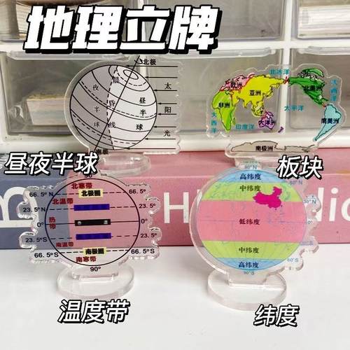 地理立牌学习励志摆件
