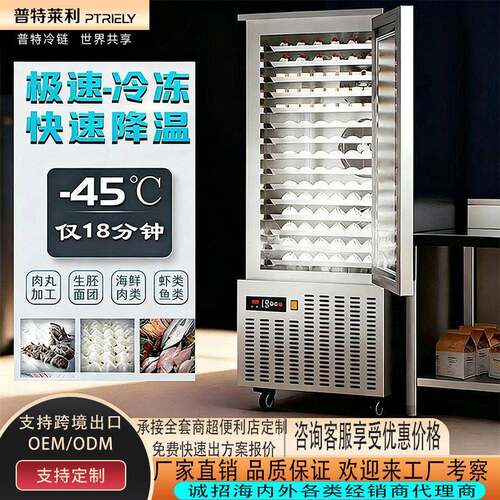 -45℃速冻柜商用急冻零下45度小型速冻柜-80℃零下60度包子速冻机