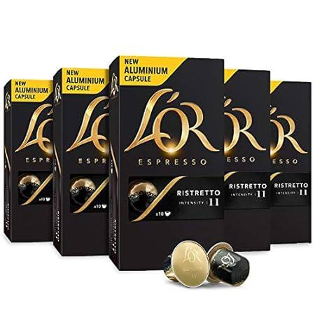 lor espresso capsules, 50 count ristretto, single-serve