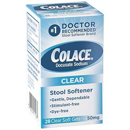 Colace Clear Stool Softener Soft Gel Capsules Constipatio