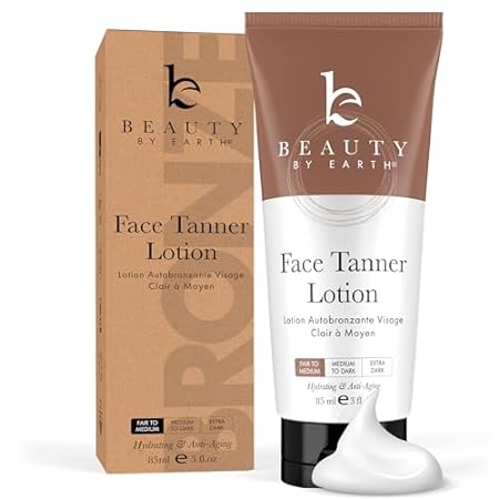 Beauty by Earth Self Tanner Face Tanning Lotion - Sunless