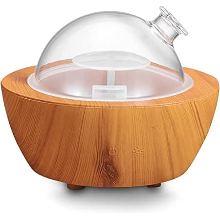 280ml Glass Essential Oil Diffuser Wood Grain Base Air Ar