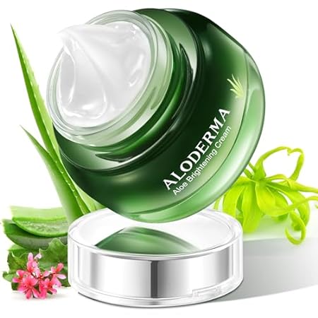 Aloderma Brightening Facial Cream with 80% Organic Aloe V