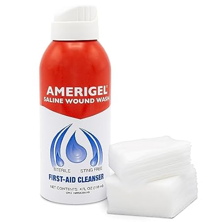 AMERIGEL Piercing Cleansing Aftercare Kit- Saline Wound W
