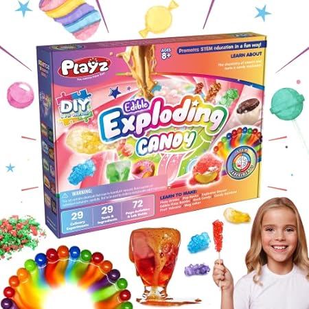 Playz Edible Exploding Candy Food Science STEM Chemistry
