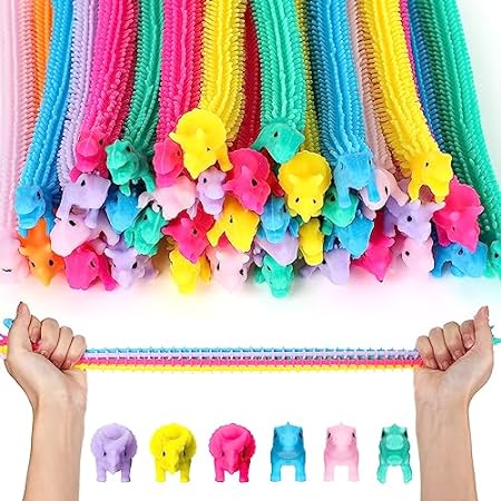 Stretchy String Fidget Toys Animal Sensory Noodles Toys B