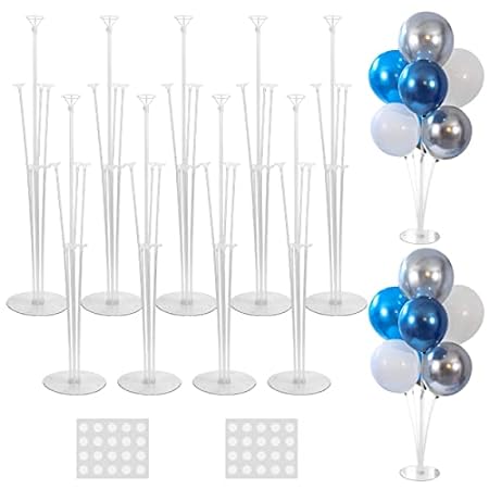 JOYYPOP 9 Sets Balloon Stand Kit For Table， Balloon Stick