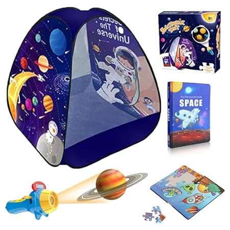 MITCIEN Space Tent for Kids，Pop Up Space Tent - Outer Spa