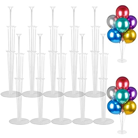 Voircoloria 10 Sets Balloon Stand Kits， Balloon Sticks Ho
