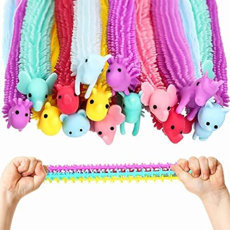 Stretchy String Fidget Toys Animal Sensory Noodles Toys B