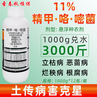 精甲咯嘧菌酯密菌咯菌晴花生根腐病专用药水稻立枯病烂秧病杀菌剂