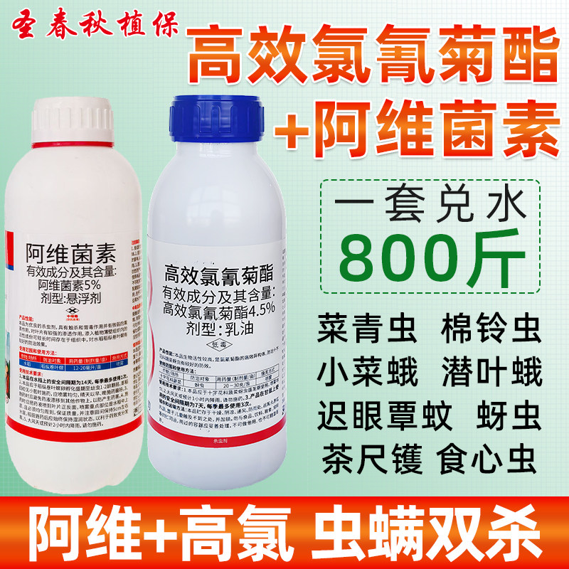 阿维菌素+高效氯氰菊酯杀虫组合
