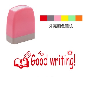 可選款 英文教師專用章英語老師批改作業(yè)趣味評(píng)語學(xué)生鼓勵(lì)印油套裝