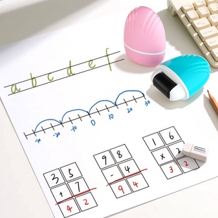 新款滚轮印章双线方格偏线英文字母数字联系出题改错器文具教具