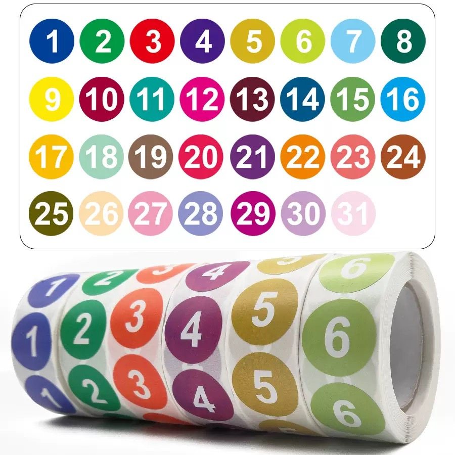卷装直径2.5厘米1英寸数字标签贴排序标志记号不干胶教学办公文具,文具电教/文化用品/商务用品,不干胶标签,淘宝优惠券,粉丝福利购,淘宝优惠卷