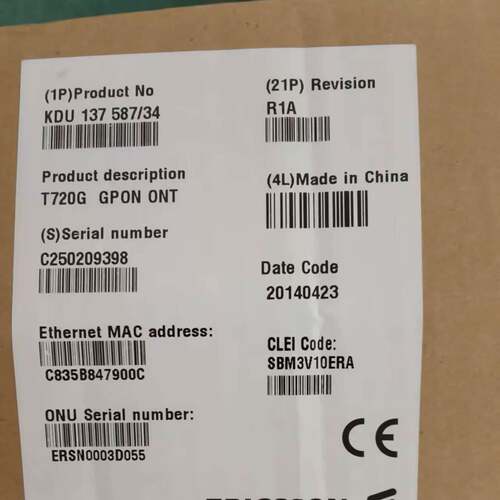 可维修未拆封爱立信T720G GPON ONT交换机16口，议价