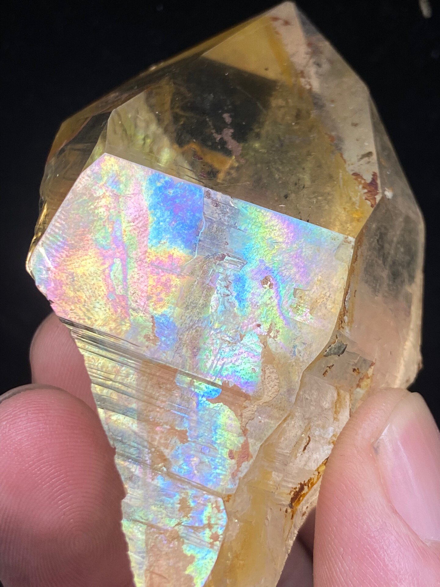 巴基斯坦黄金喜马拉雅水晶簇水晶原石彩虹水晶