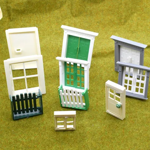 材料关泥瓦匠玩具栅栏小房子门窗建筑小小益智模型diy配件