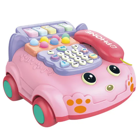 新款电话车音乐过家家钢琴玩具系列打地鼠功能多种电动带灯光儿童