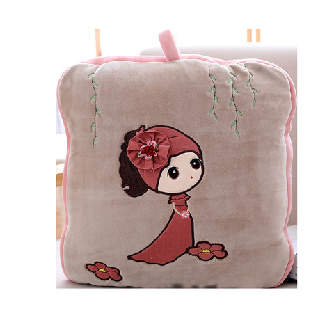 抱枕被子车载办公午睡被豪伟达二合一两用礼品卡通折叠小毯子