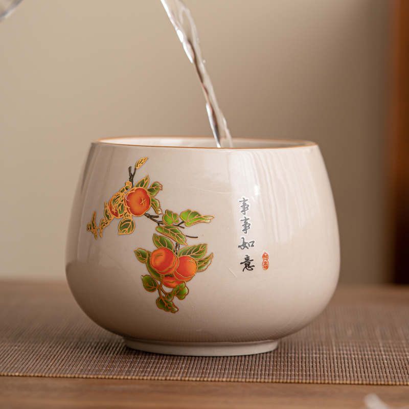 鑫裕源中式陶瓷茶渣缸茶洗