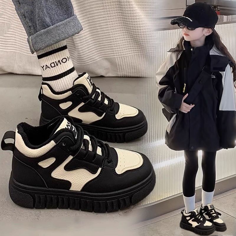 女童鞋子2026春秋季新款高帮中大童鞋子儿童运动鞋春款透气潮板鞋