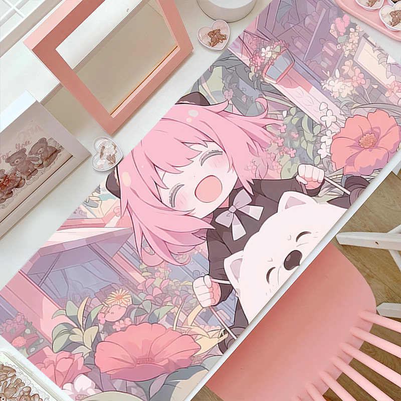 可爱阿尼亚鼠标垫超大号女生办公桌垫间谍过家家定制键盘垫滑鼠垫,电脑硬件/显示器/电脑周边,鼠标垫/贴/腕垫,淘宝优惠券,粉丝福利购,淘宝优惠卷