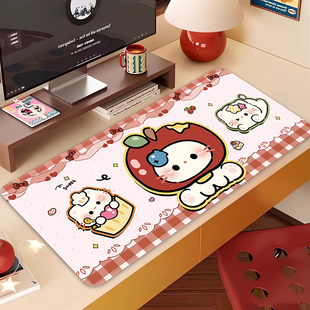 高颜值鼠标垫超大女生办公桌垫学生宿舍电脑垫加厚定制工位键盘垫