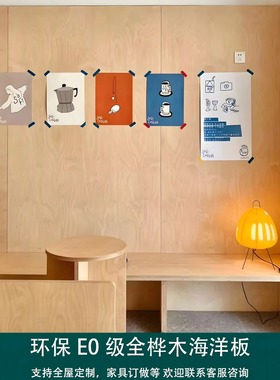 进口E0级环保生态桦木海洋板防水板实木多层板家具胶合板整张定制