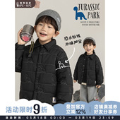 童趣可爱恐龙绗缝亲肤保暖外套潮 型棉服冬季 幼悠男童小翻领衬衫 版