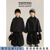 百搭上衣潮 童趣可爱时尚 幼悠男童加绒加厚森系复古小碎花衬衫 冬季