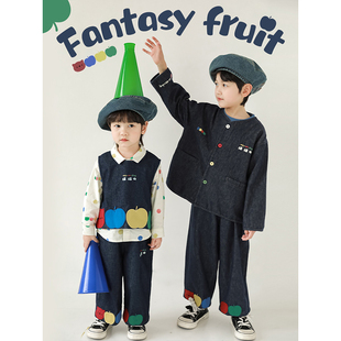 2026早春穿搭猫猫虫系列套装 固色柔软牛仔裤 圆领衬衫 幼悠男童长袖