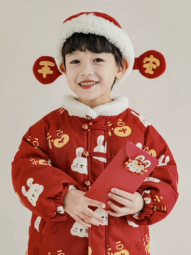 Зимняя детская флисовая удерживающая тепло бархатная праздничнная шапка подходит для мужчин и женщин, с вышивкой