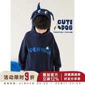 连帽卡通卫衣春秋时尚 幼悠男童2026新款 长袖 透气百搭儿童潮酷上衣