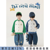 秋装 幼悠童装 儿童春春秋上衣洋气韩版 2026新款 男童棒球服外套秋装