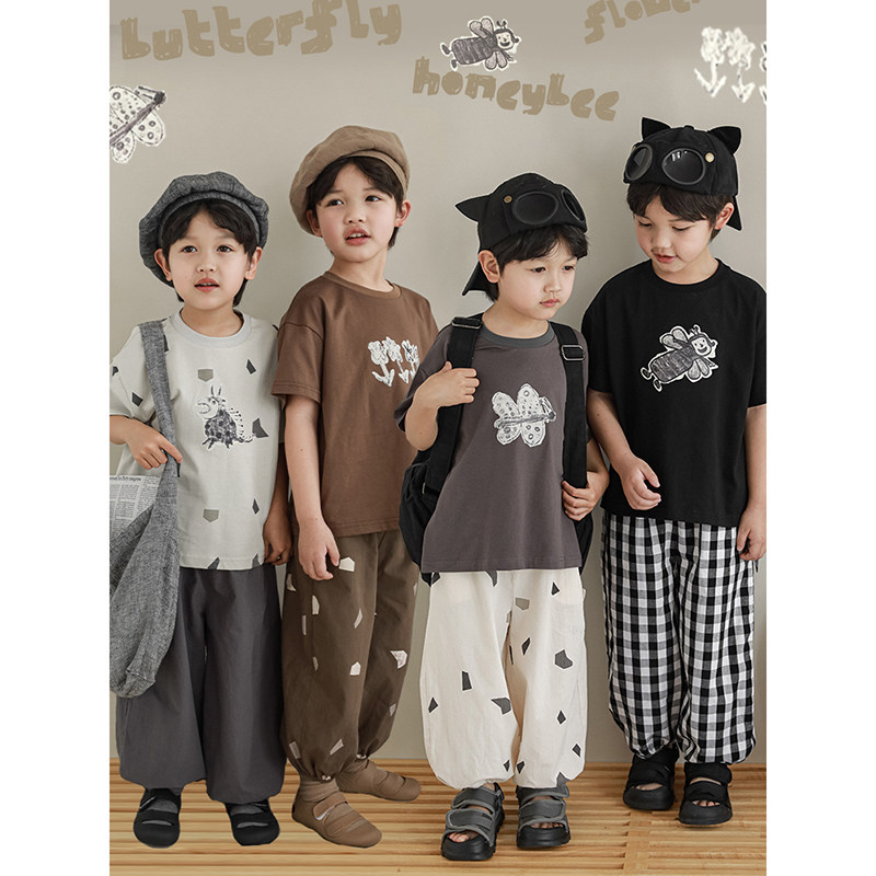 幼悠 男童绘画印花圆领宽松薄款T恤2025新款儿童清凉短袖半袖夏装,童装/婴儿装/亲子装,T恤,淘宝优惠券,粉丝福利购,淘宝优惠卷