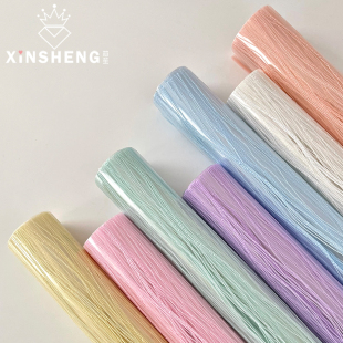 芯苼 纸手工diy花艺资材 水晶LULU网透明光泽层次感花店鲜花束包装